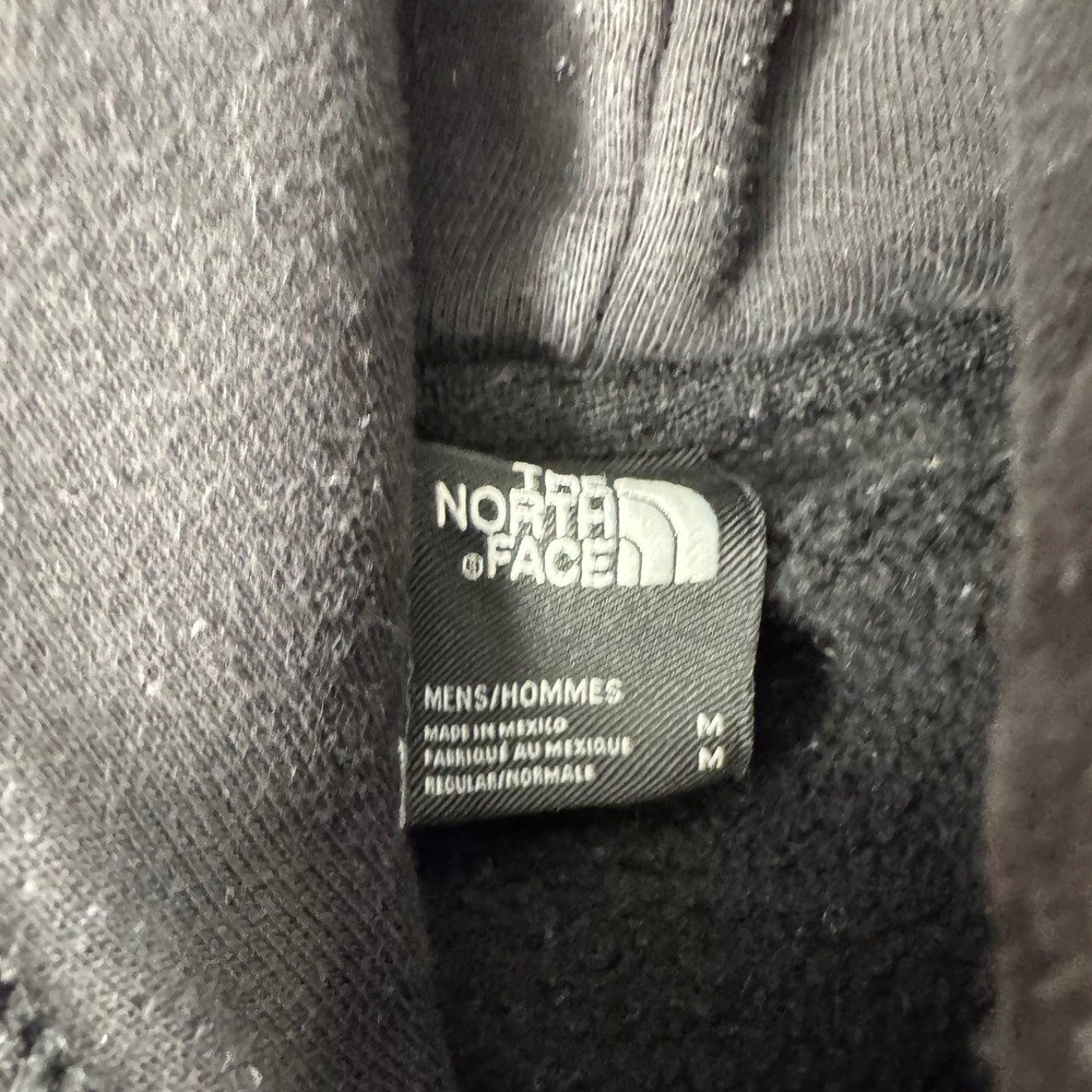 The North Face Mens Faded Black Pullover Hoodie Logo Fleece Sweatshirt Medium - Picture 3 of 8